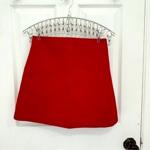 Red mini skirt